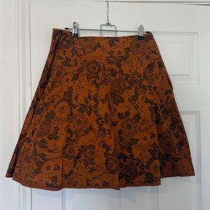 Austin Clothing Co. A-Line Skirt in Rust and Black Floral